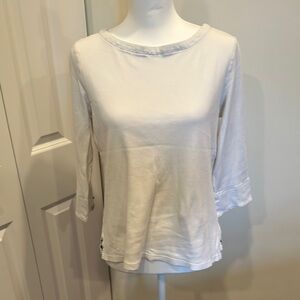 Nautica Women's Cream 3/4 Sleeve Blouse